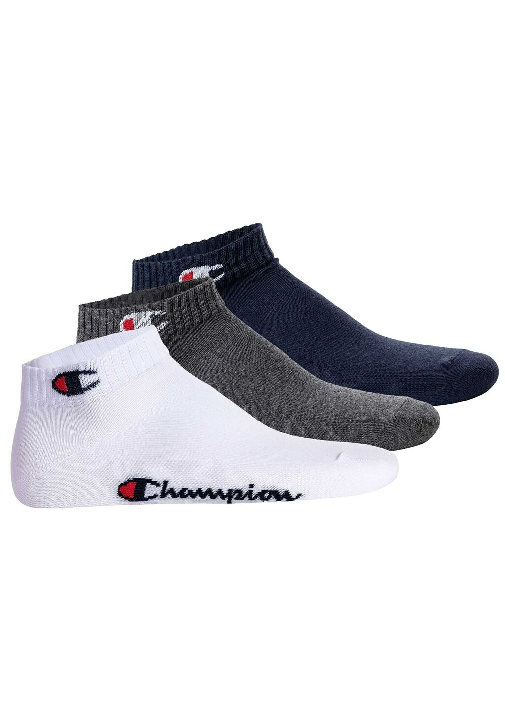 

Носки UNISEX 3ER PACK-QUARTER BASIC LOGO Champion, blau weiß grau