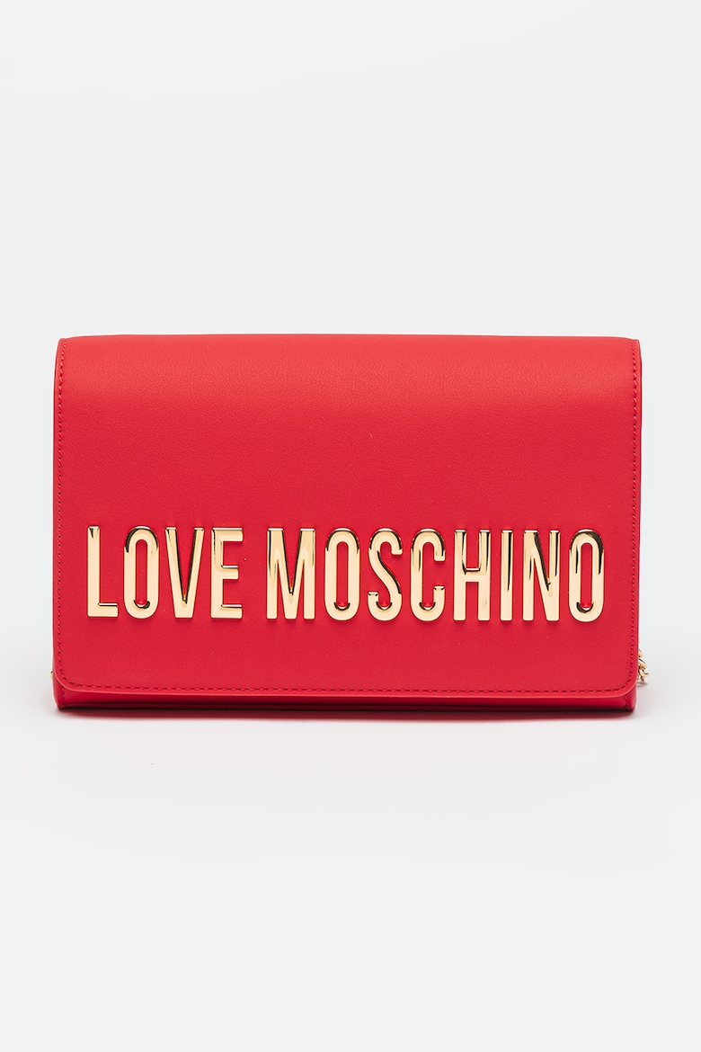 

Клатч из экокожи с логотипом Love Moschino, красный