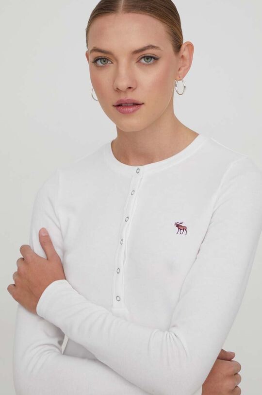 

Футболка с длинными рукавами Abercrombie & Fitch, белый