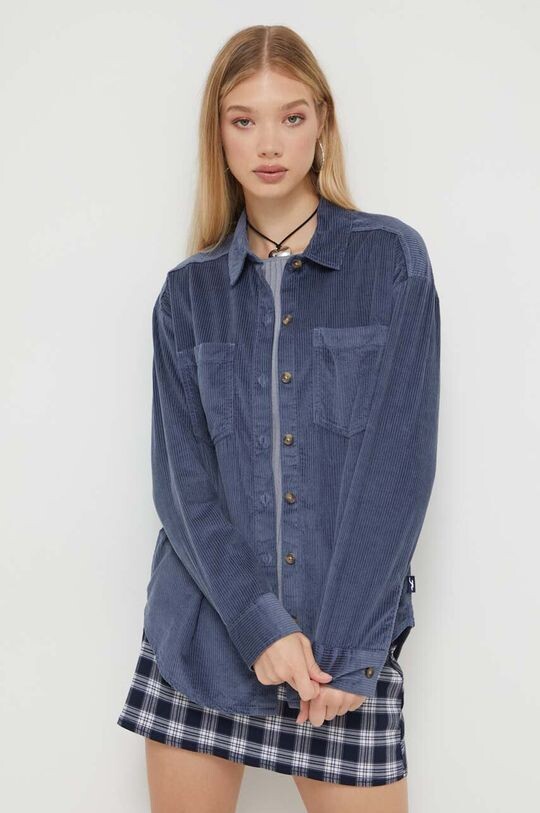 

Компания Холлистер вельветовая рубашка Hollister Co., темно-синий