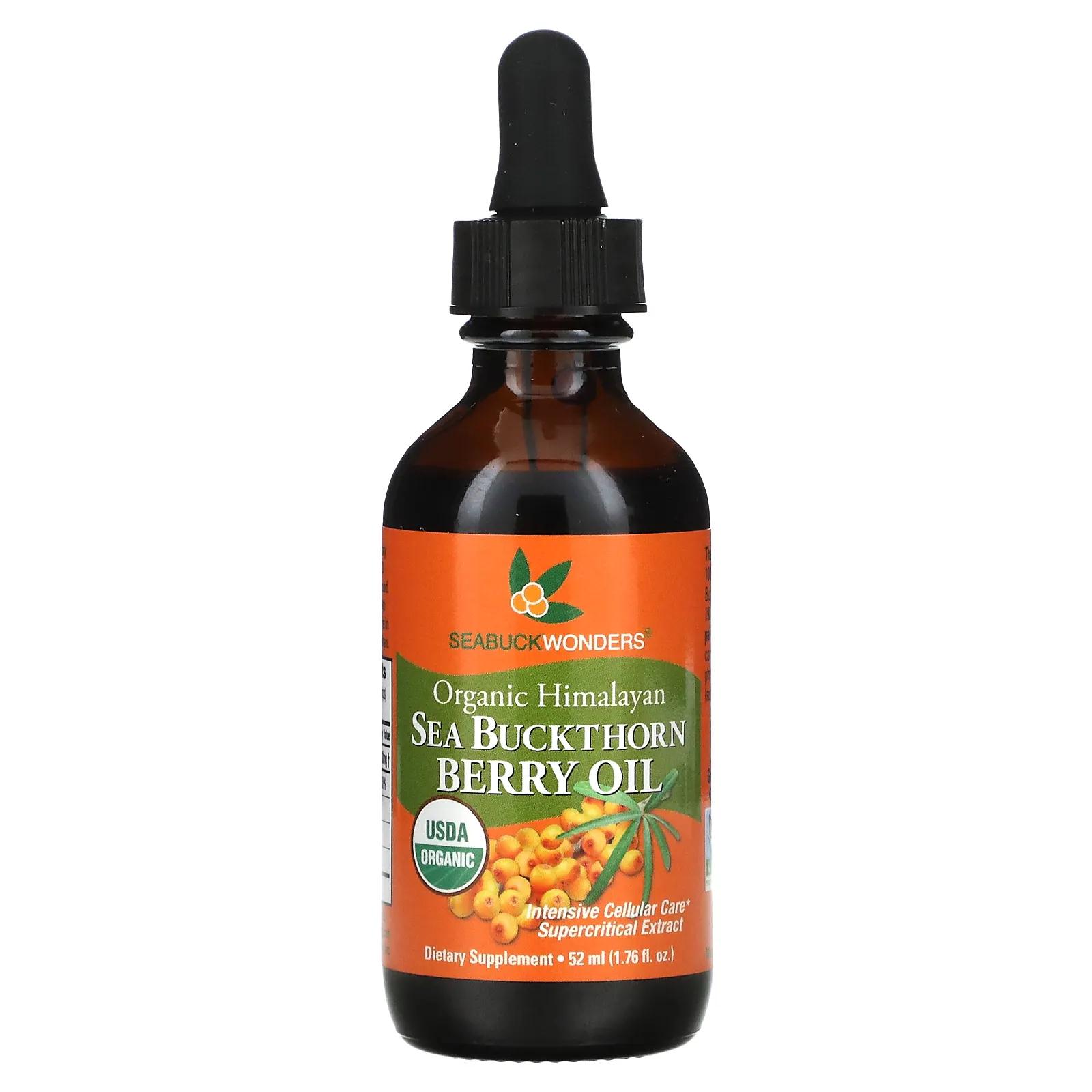 цена Seabuck Wonders Organic Himalayan Sea Buckthorn Berry Oil Intensive Cellular Care 1.76 oz (52 ml)