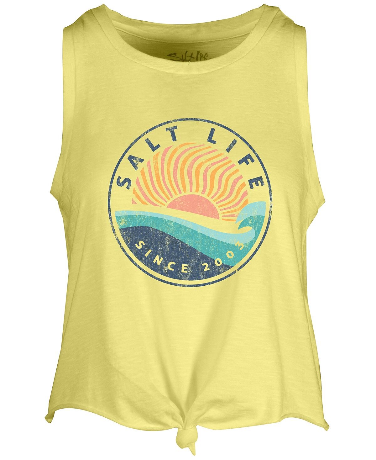 

Женская хлопковая майка Perfect Day с рисунком Salt Life, желтый