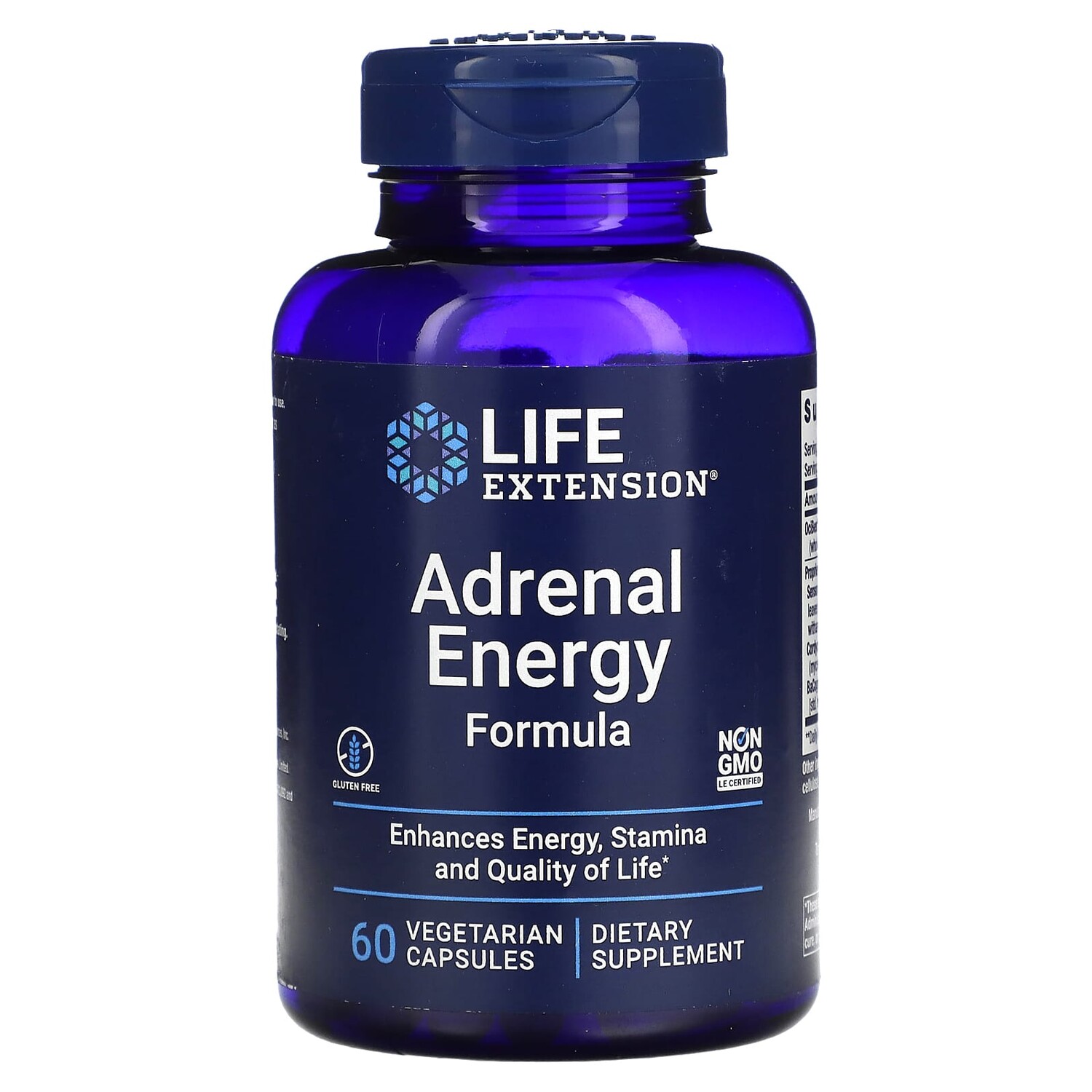 

Адреналиновая энергетическая формула, 60 вегетарианских капсул, Life Extension