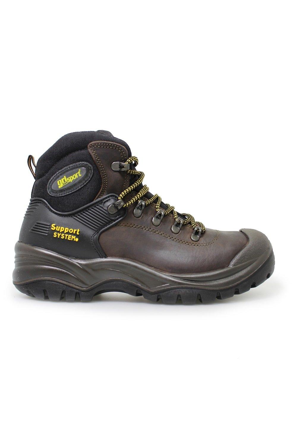 Кожаные защитные ботинки подрядчика Grisport, коричневый ortocel защита пальцев ног 200 г