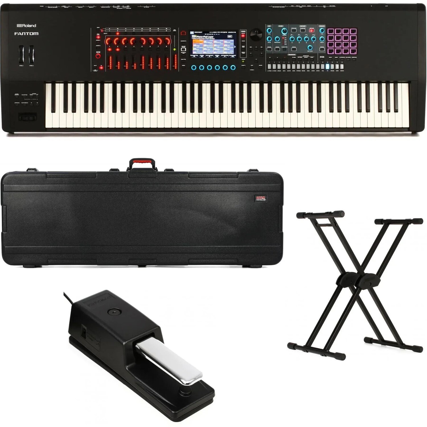 

Музыкальная рабочая станция Roland FANTOM-8, комплект клавишных для сцены