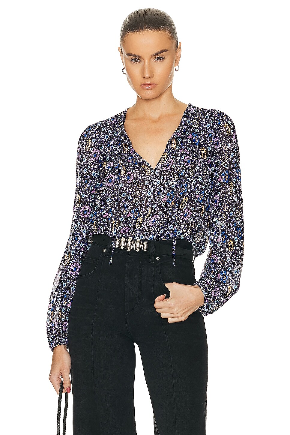 

Блузка Isabel Marant Etoile Daytonea, цвет Midnight