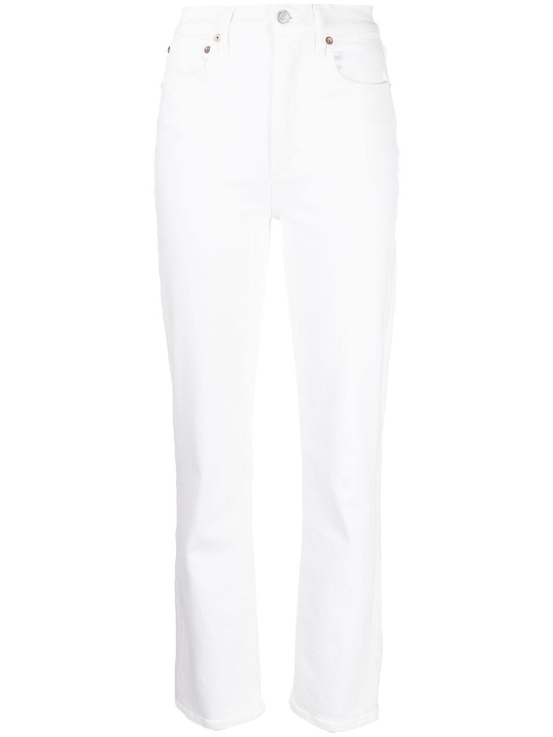 

AGOLDE high-rise straight-leg jeans, белый