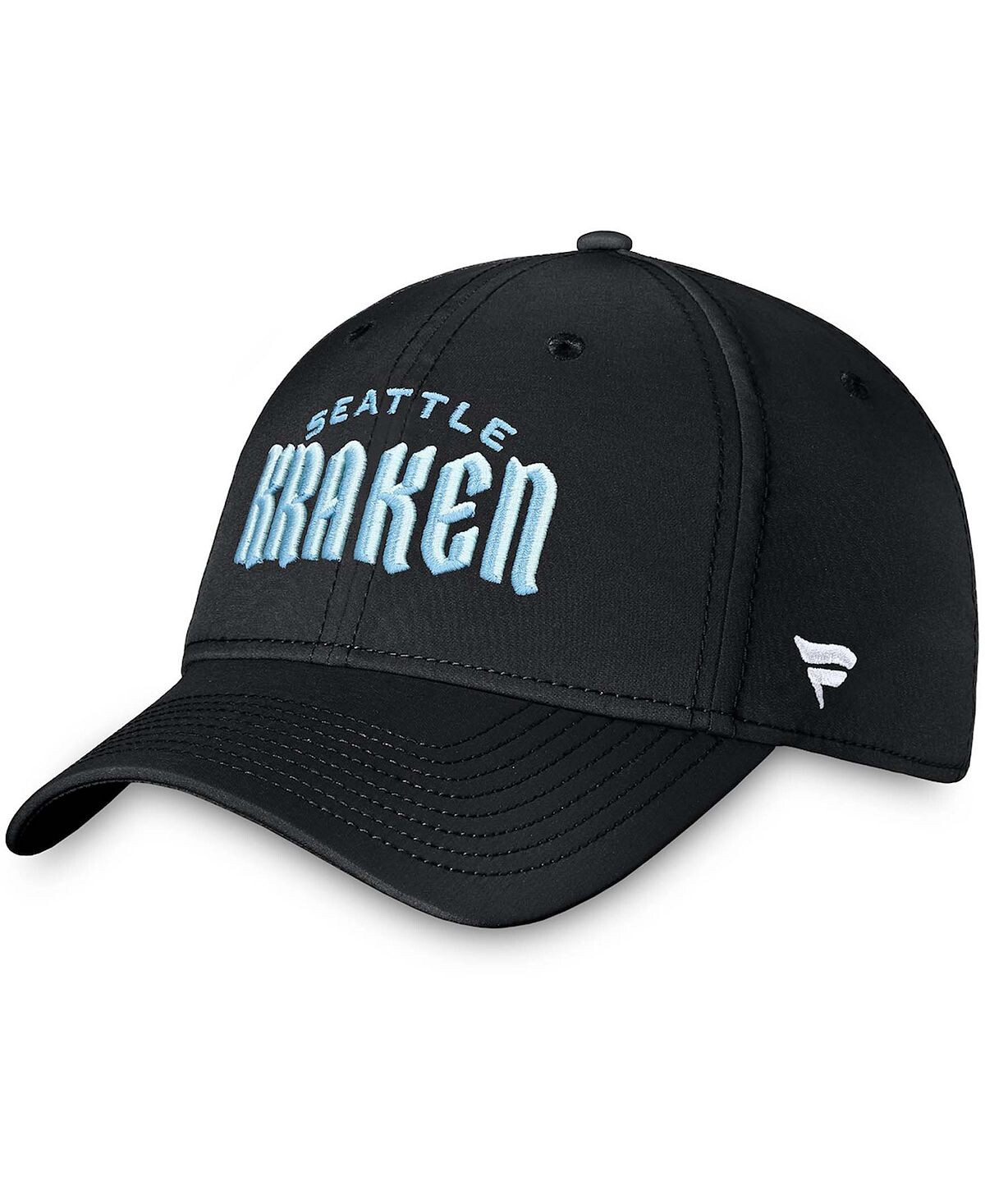 

Мужская черная гибкая шляпа Seattle Kraken Wordmark Fanatics