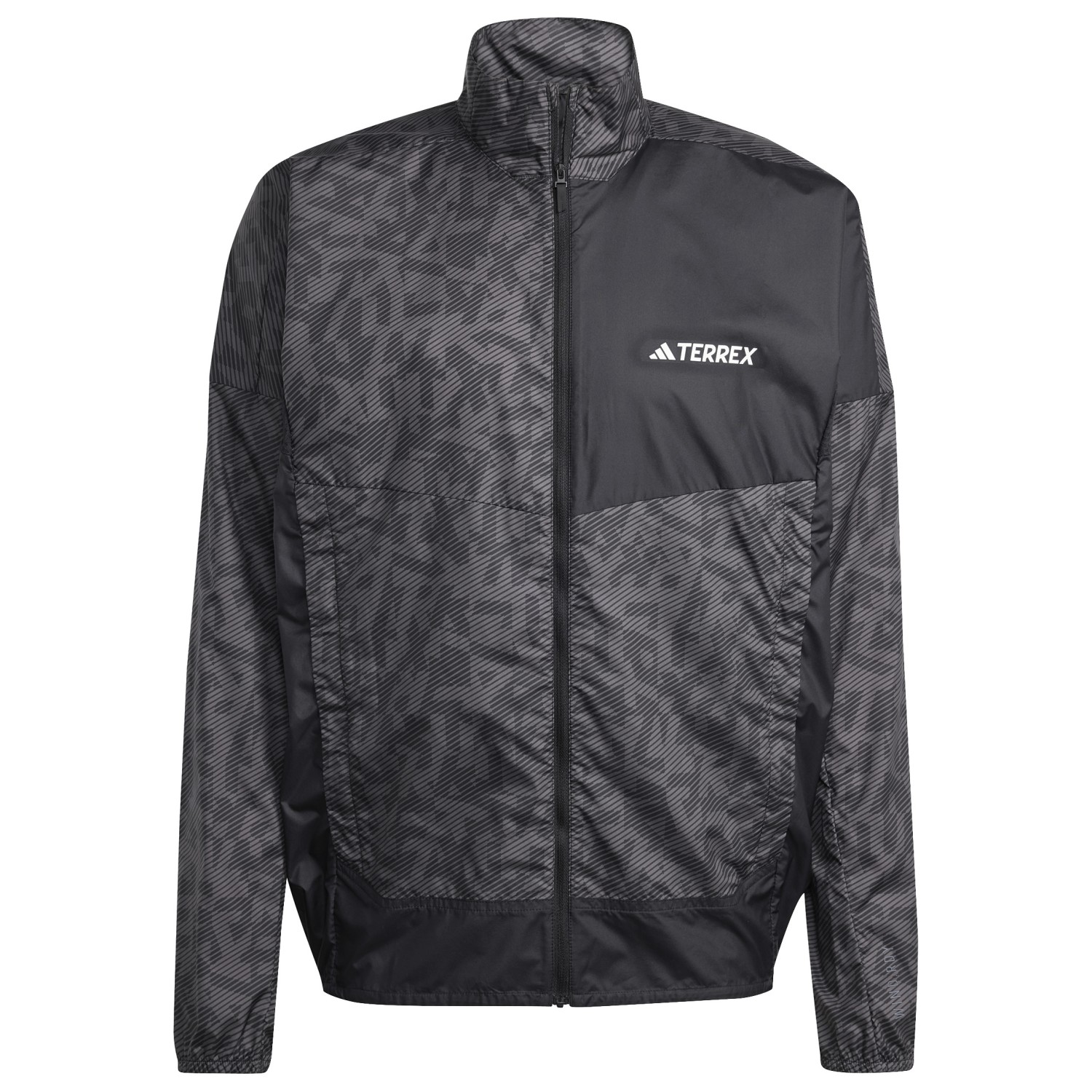 Беговая куртка Adidas Terrex Terrex Trail Wind, цвет Charcoal/Black