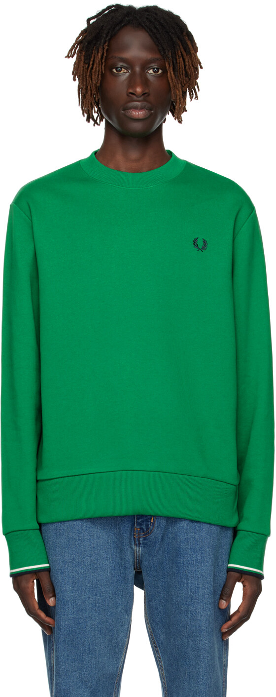 

Зеленый свитшот с круглым вырезом Fred Perry