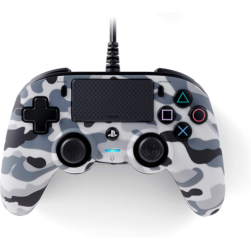 Nacon Wired Compact Controller (Camo Grey) – Ps4 for ps4 rapid fire mod chip v5 3 ps4 pro controller v2