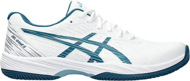 

Кроссовки Gel Game 9 Clay OC 'White Restful Teal', белый