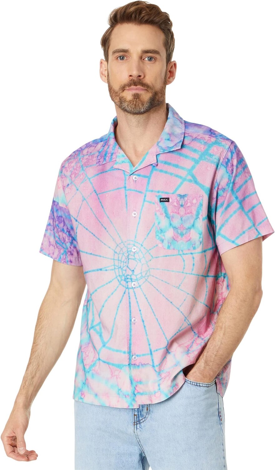 

Рубашка Sussingham II Short Sleeve Woven RVCA, розовый