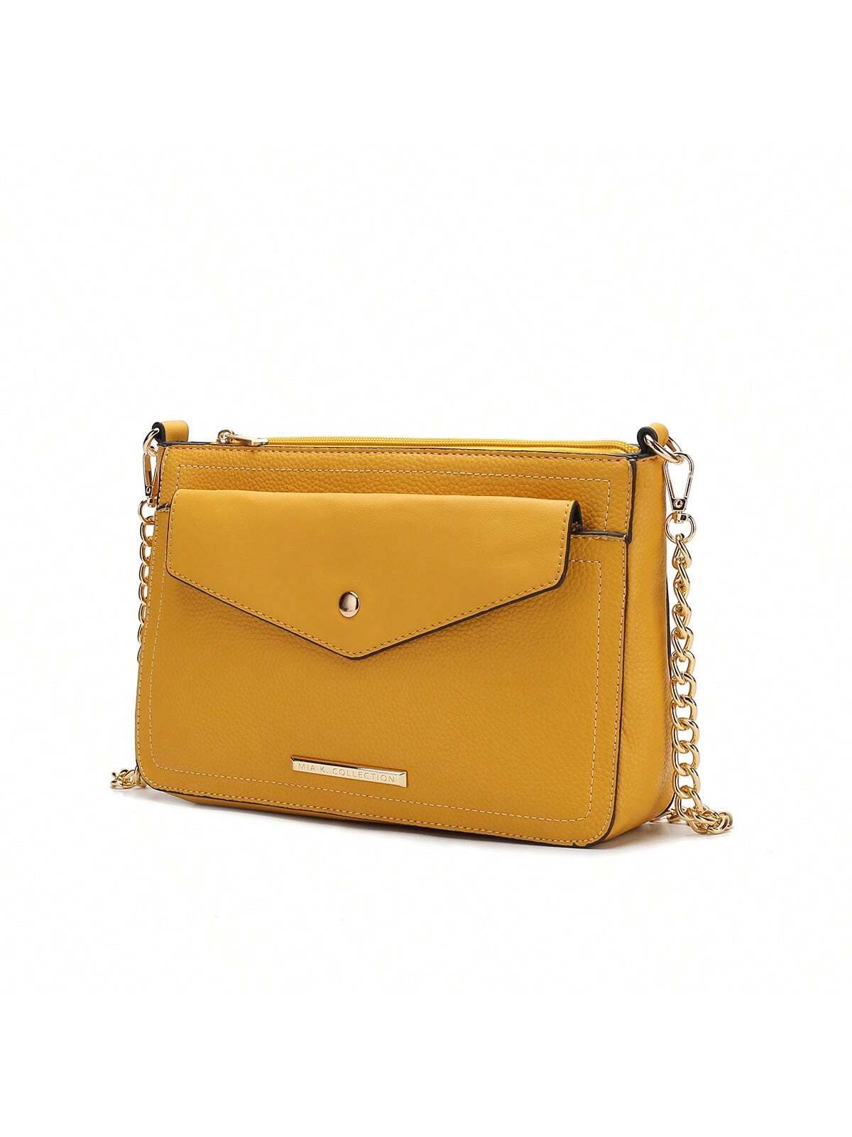 Коллекция MKF Женская сумка через плечо 3-в-1 из веганской кожи Maribel, повседневная сумка-кроссовер , желтый женская сумка клатч из натуральной кожи с металлическим украшением