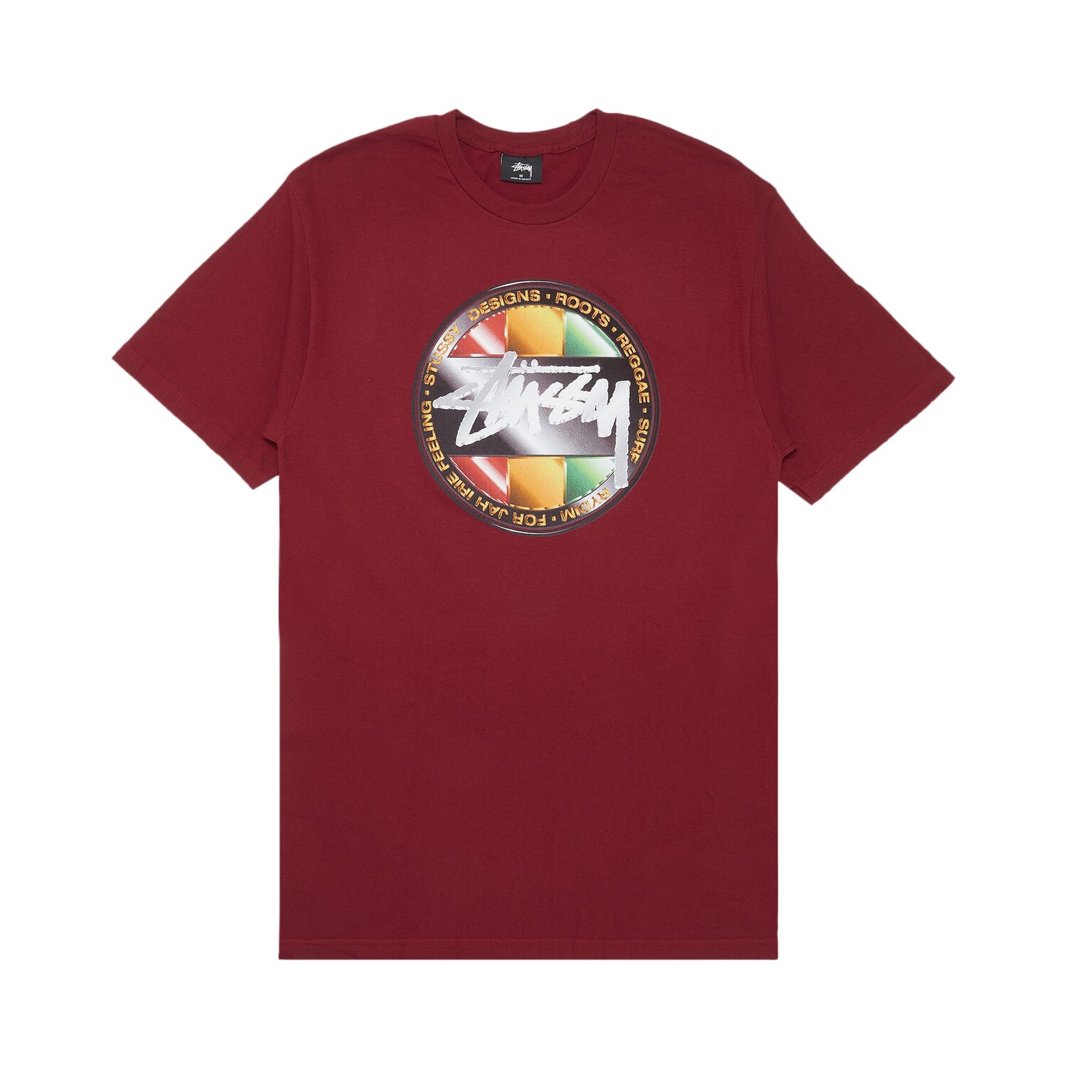 

Футболка Stussy Chrome Dot, темно-красная, Красный