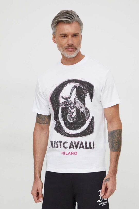 

Хлопковая футболка Just Cavalli, белый