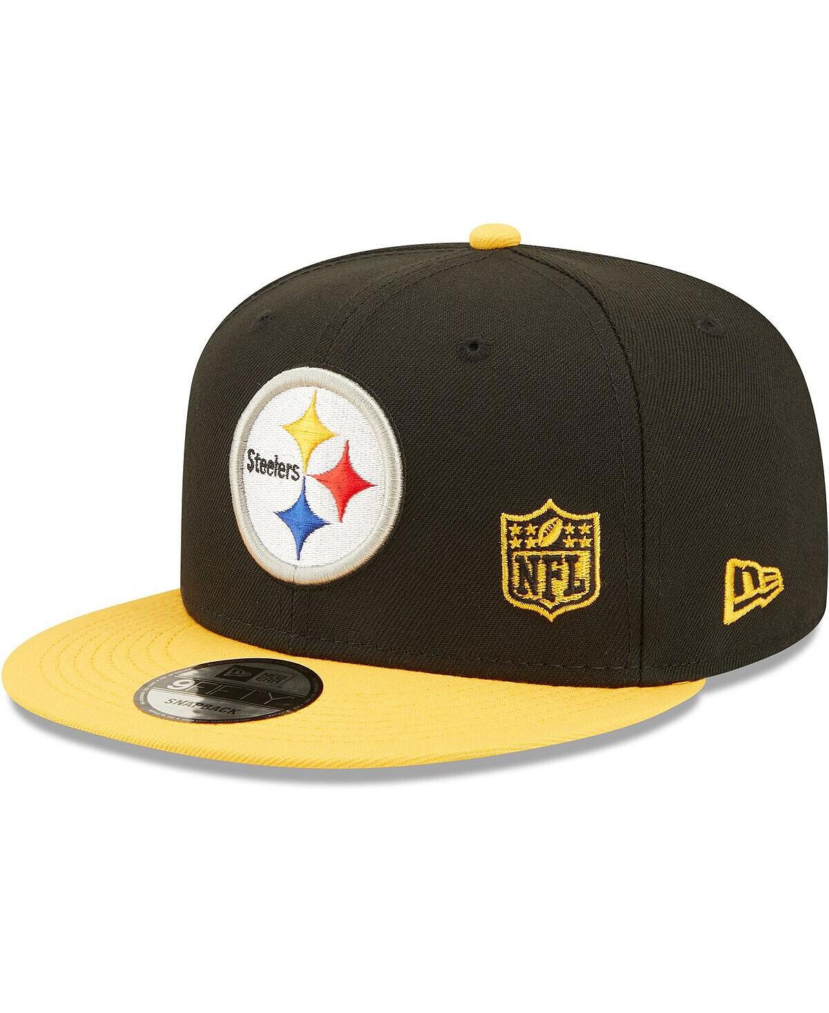 

Мужская черно-золотая бейсболка Pittsburgh Steelers Blackletter Arch 9FIFTY Snapback New Era