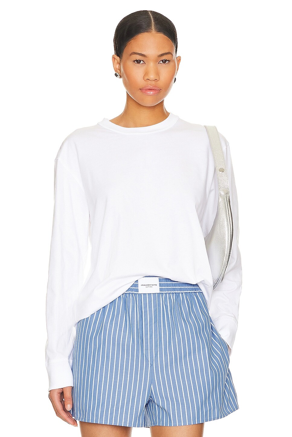

Футболка Alexander Wang Essential Long Sleeve, белый