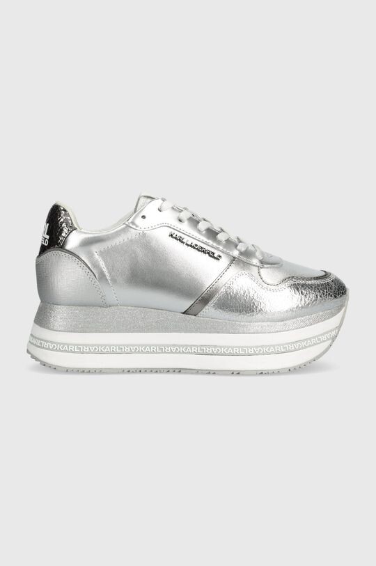 

Кожаные кроссовки VELOCITA MAX Karl Lagerfeld, серебро, Серебристый