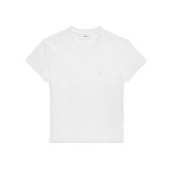 

Футболка t-shirt mit weißem ami de coeur logo white white Ami Paris, белый