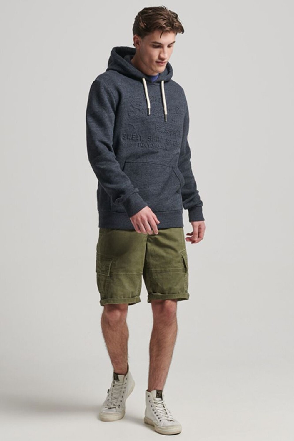 

Худи с тисненым логотипом Vintage Superdry, синий