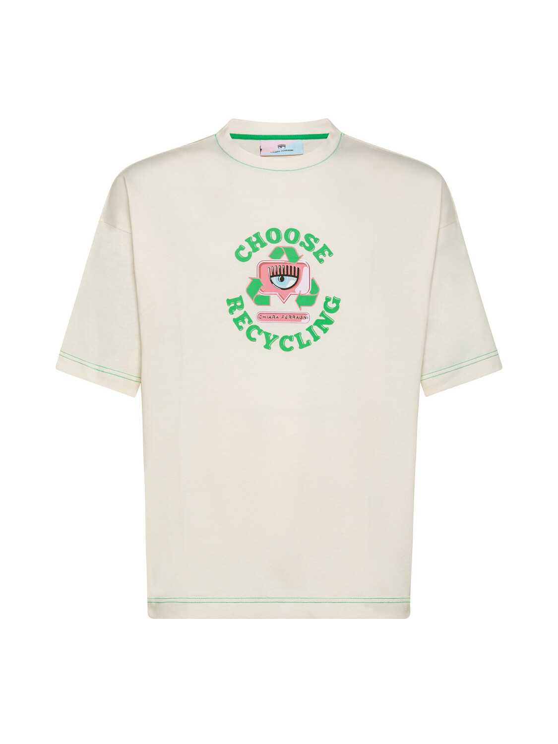 

Футболка с принтом Choose Recycling Chiara Ferragni, белый