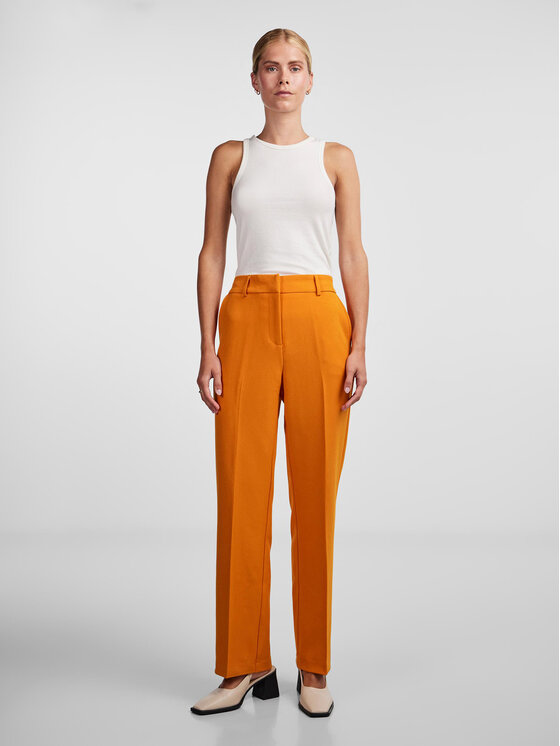 Тканевые брюки стандартного кроя Yas, оранжевый