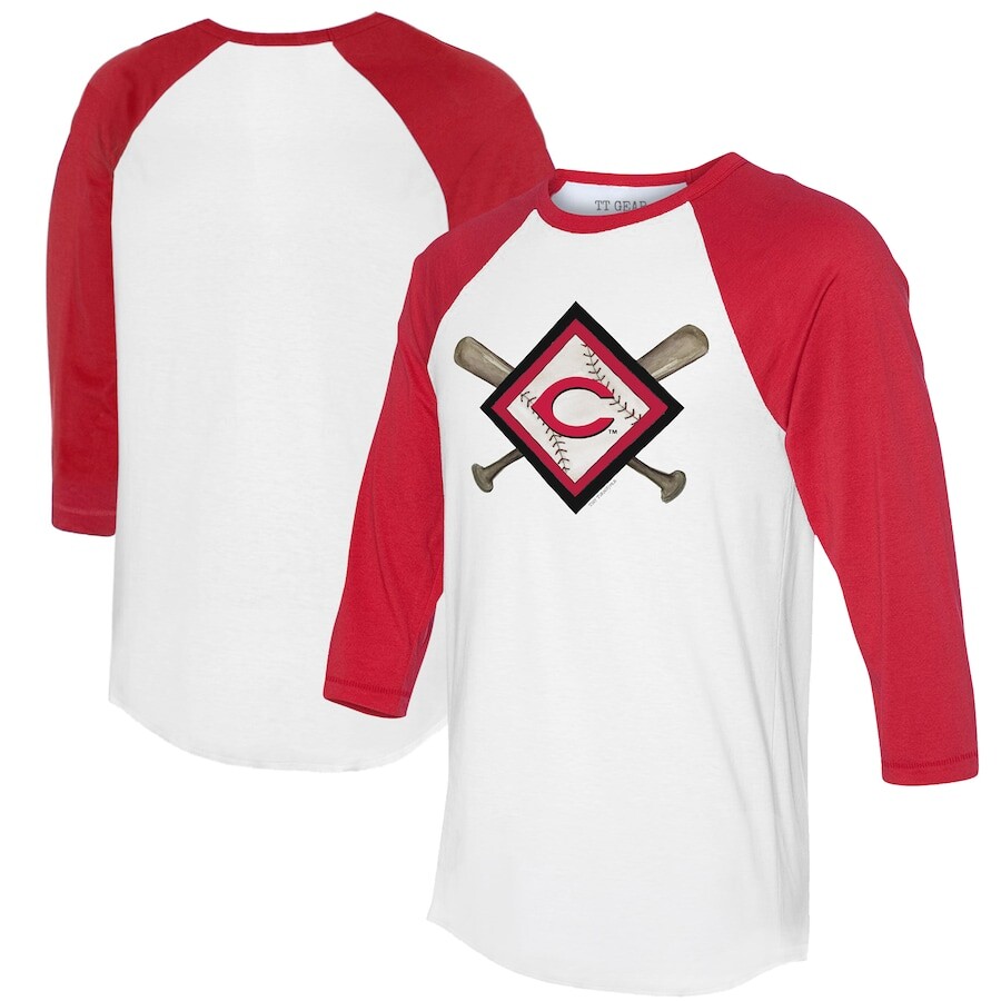 

Футболка с длинным рукавом Tiny Turnip Cincinnati Reds, белый