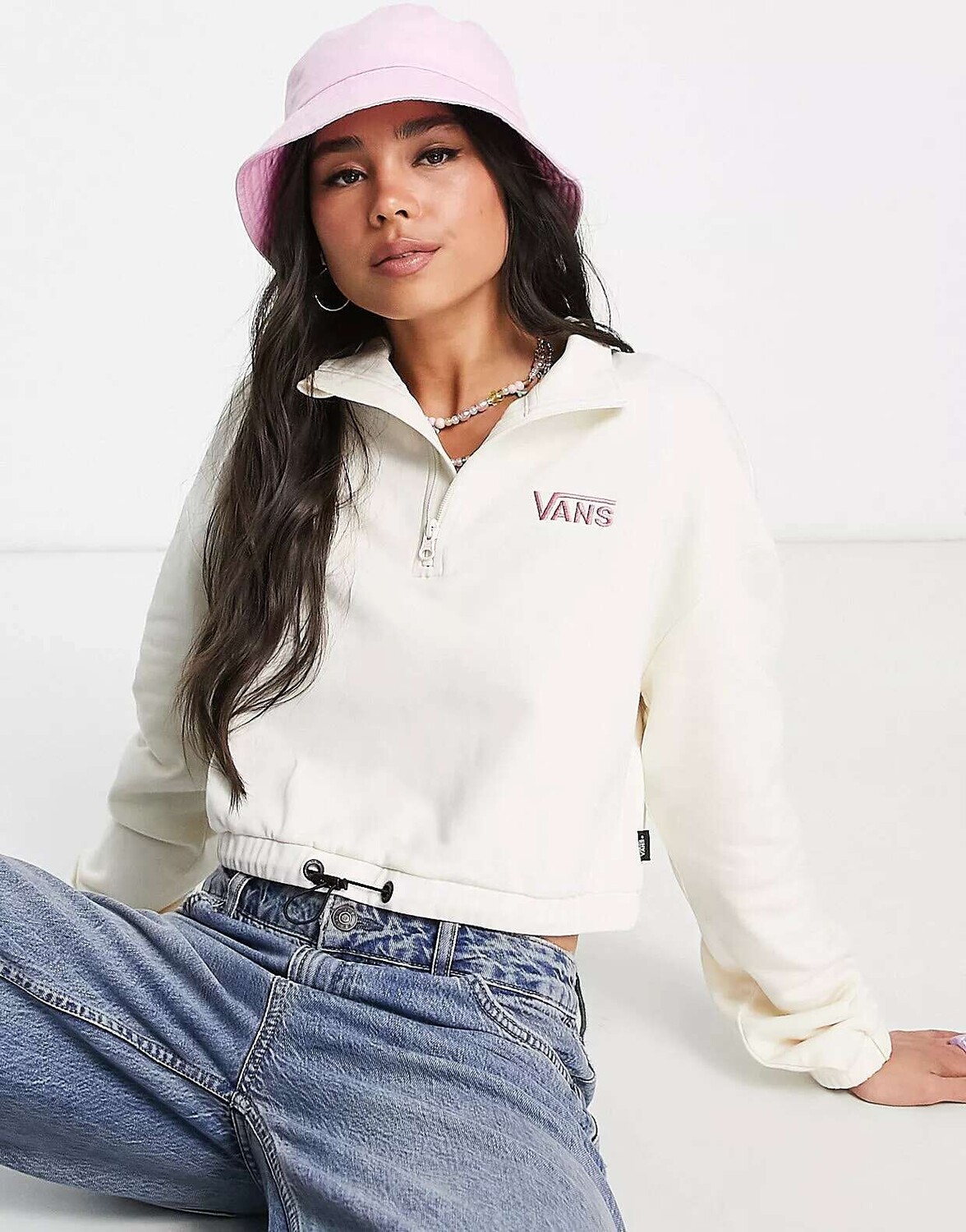 

Флисовые брюки Vans на левой стороне груди 1 и 2 на молнии кремового цвета, Бежевый