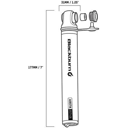 

Airstik 2-ступенчатый насос Blackburn, серый