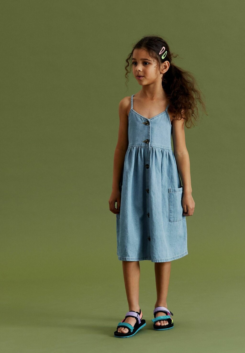 

Джинсовое платье Strappy Dress Next, синий