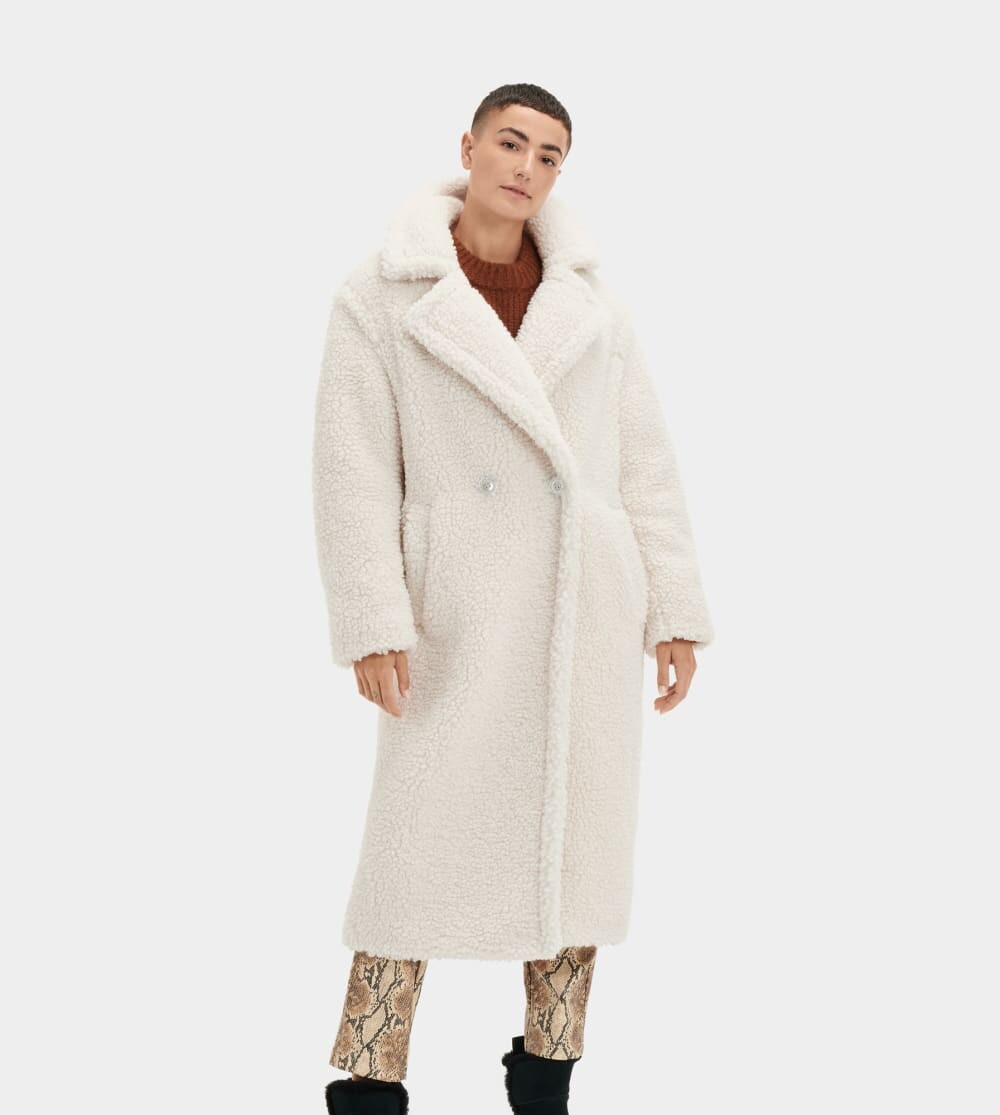 

Верхняя одежда Gertrude Long Teddy Coat UGG, белый
