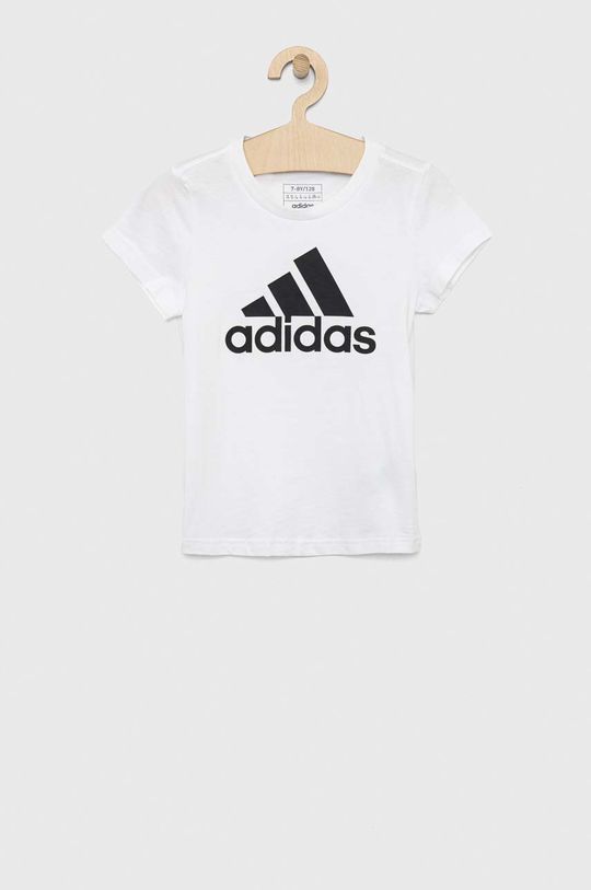 цена Детская хлопковая футболка G BL adidas, белый