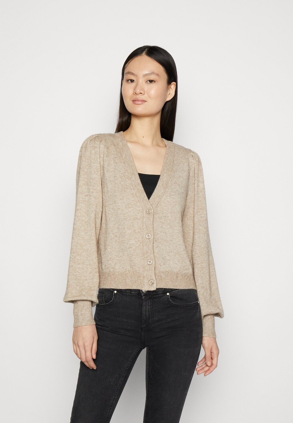 

Кардиган ONLY ONLLEVA PUFF CARDIGAN, бежевый