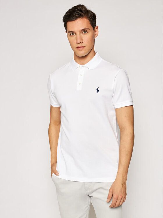 

Рубашка-поло узкого кроя Polo Ralph Lauren, белый