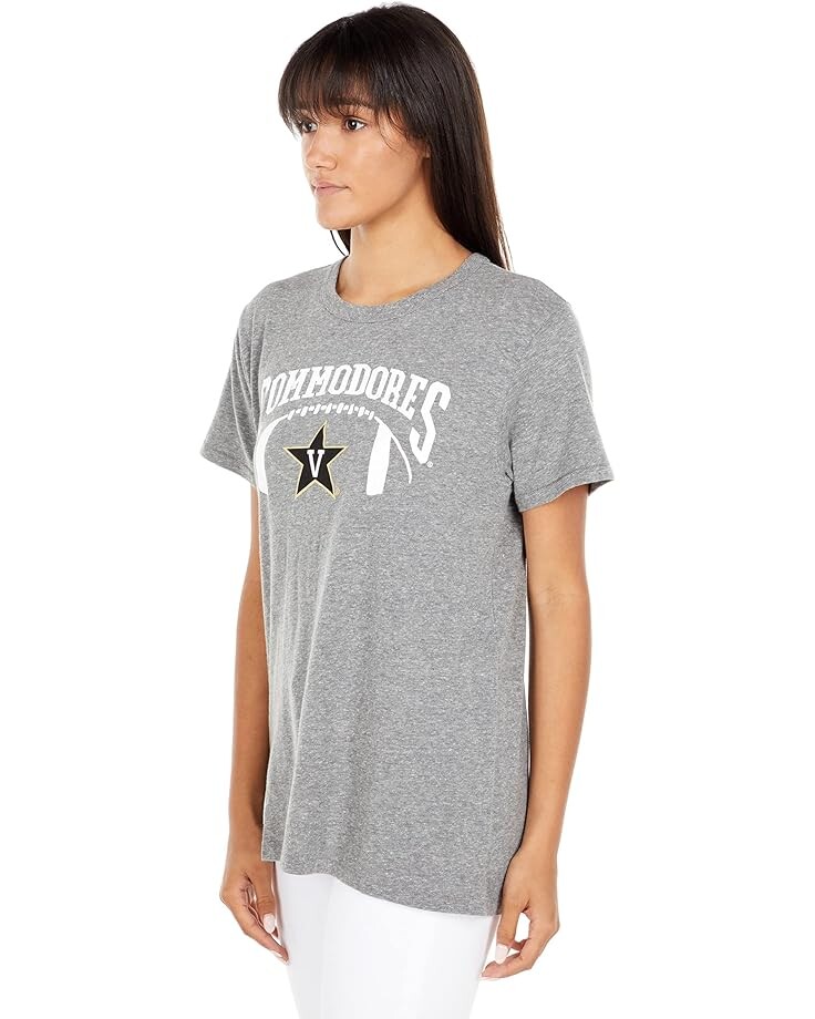 

Футболка Lauren James Vanderbilt Commodores 1/2 Time Short Sleeve Tee, цвет Heather Grey