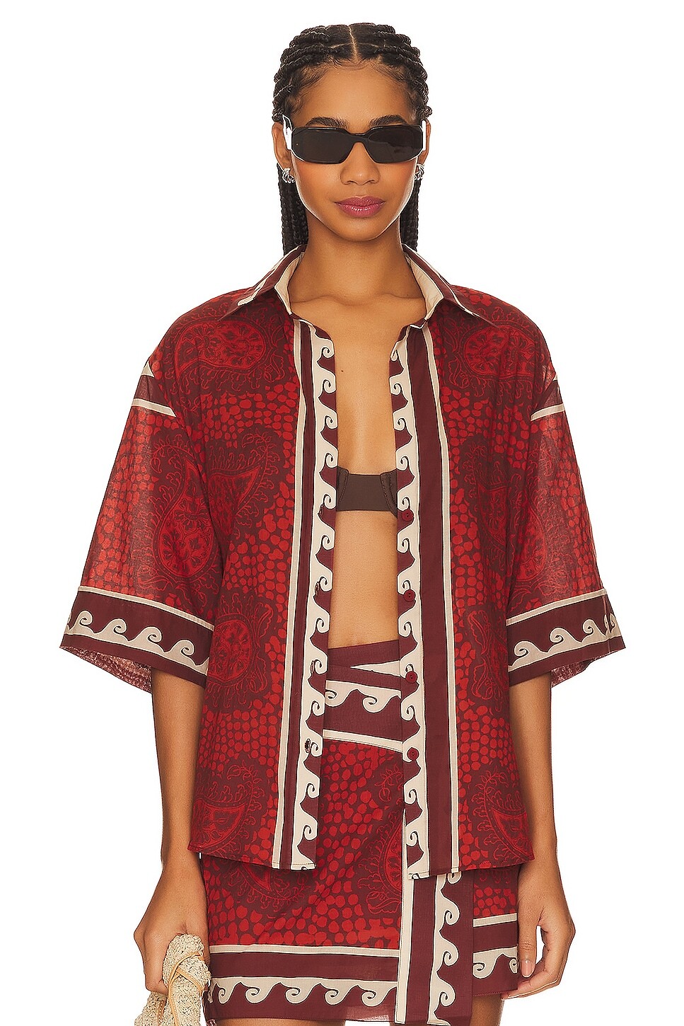 

Рубашка Johanna Ortiz Situation, цвет Paisley Red & Ecru