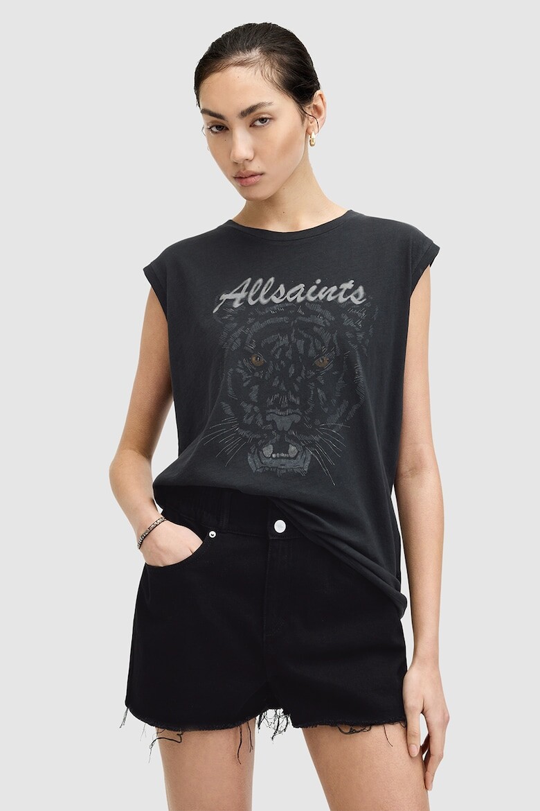

Топ Hunter с принтом Allsaints, серый
