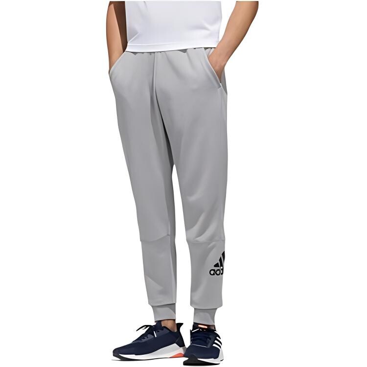 

Трикотажные спортивные штаны мужские, средние, серые, меланжевые Adidas, серый
