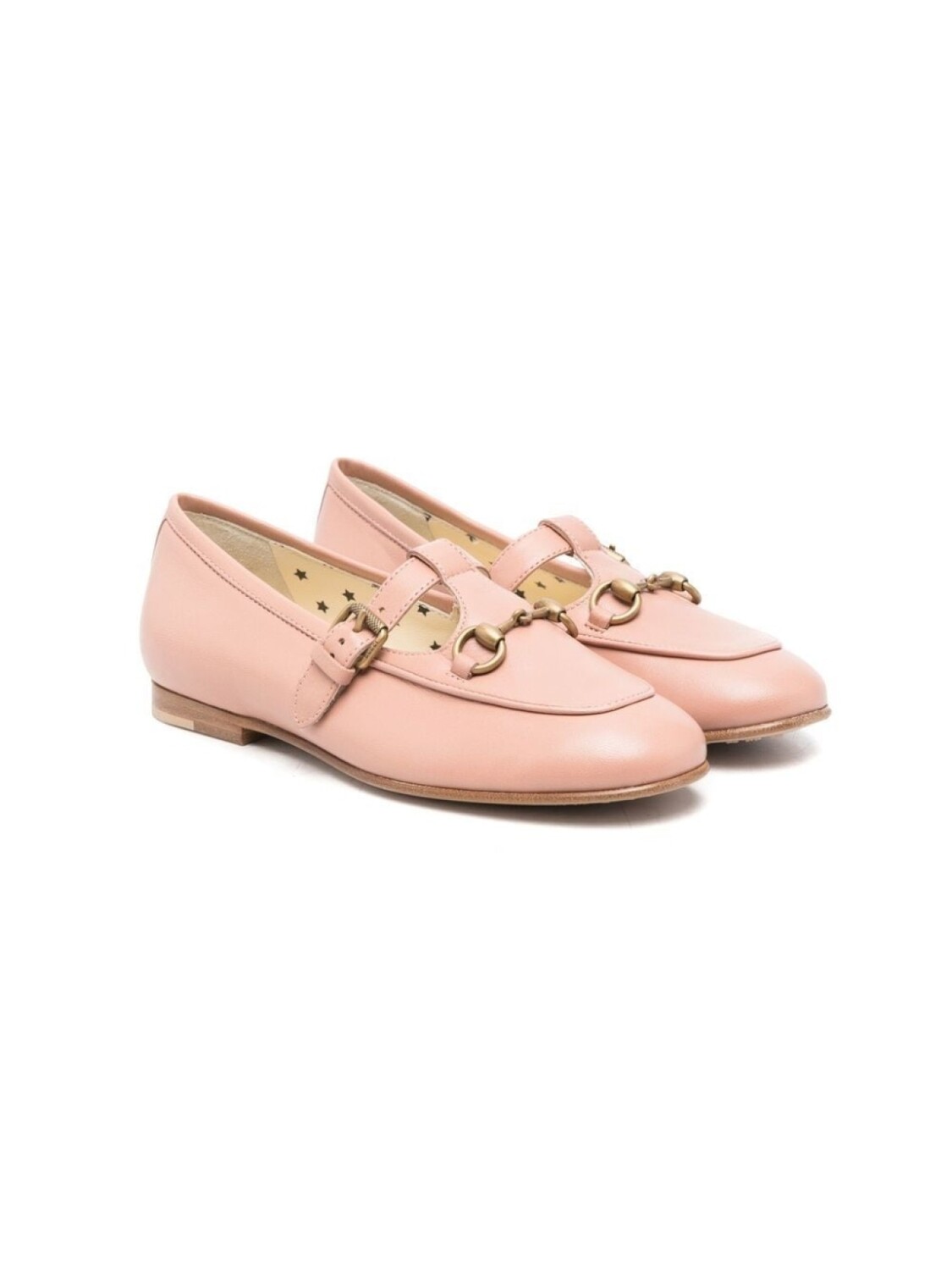 

Gucci Kids лоферы с декором Horsebit, розовый