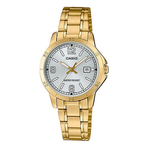 Часы Casio Waterproof Stylish Analog Watch 'Gold White', белый