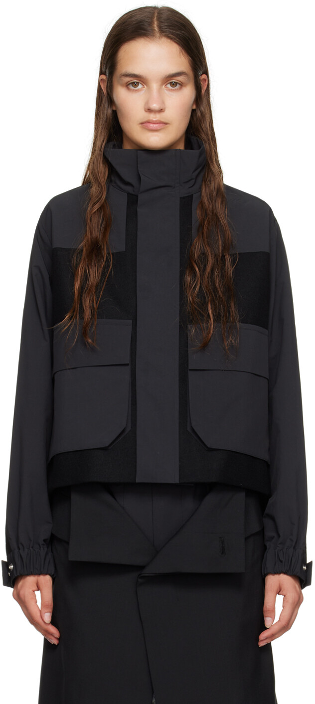 

Черная куртка со вставками sacai, Черный