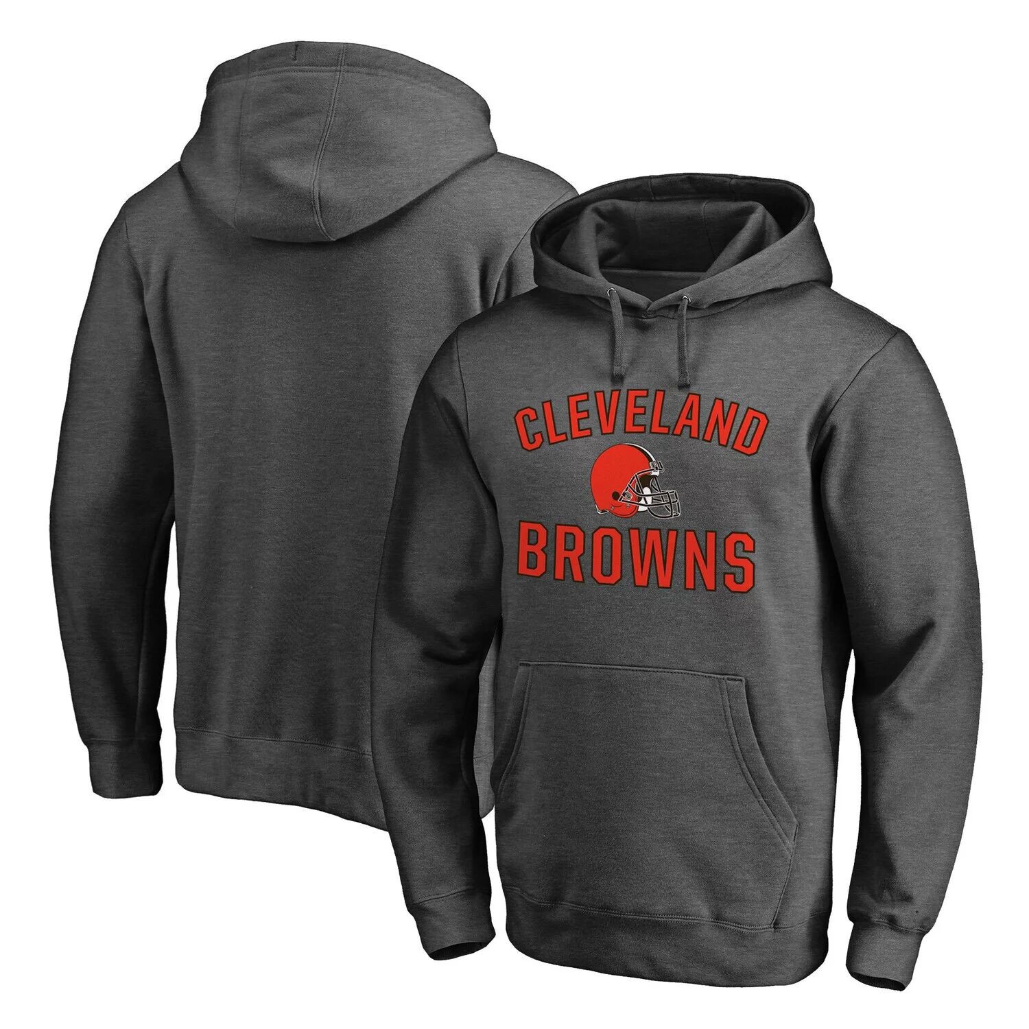 

Мужской пуловер с капюшоном Cleveland Browns Victory Arch Team с фирменным рисунком, темно-серый Fanatics