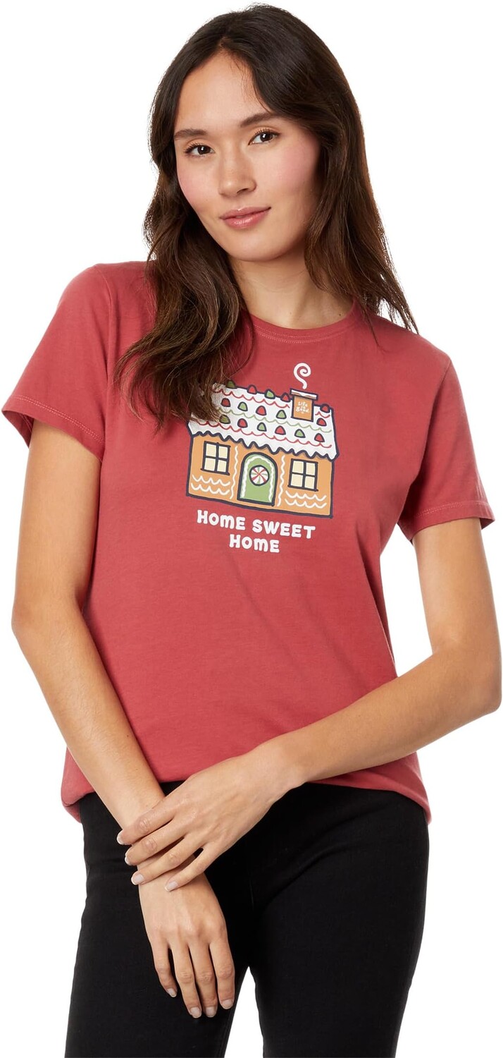 

Футболка Home Sweet Gingerbread Home с коротким рукавом Crusher Life is Good, цвет Faded Red