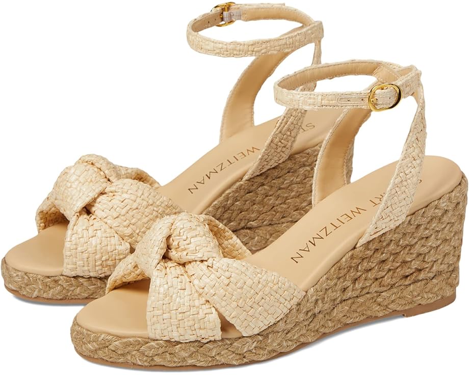 

Туфли Stuart Weitzman Playa Espadrille Knot Wedge, цвет Wheat/Natural