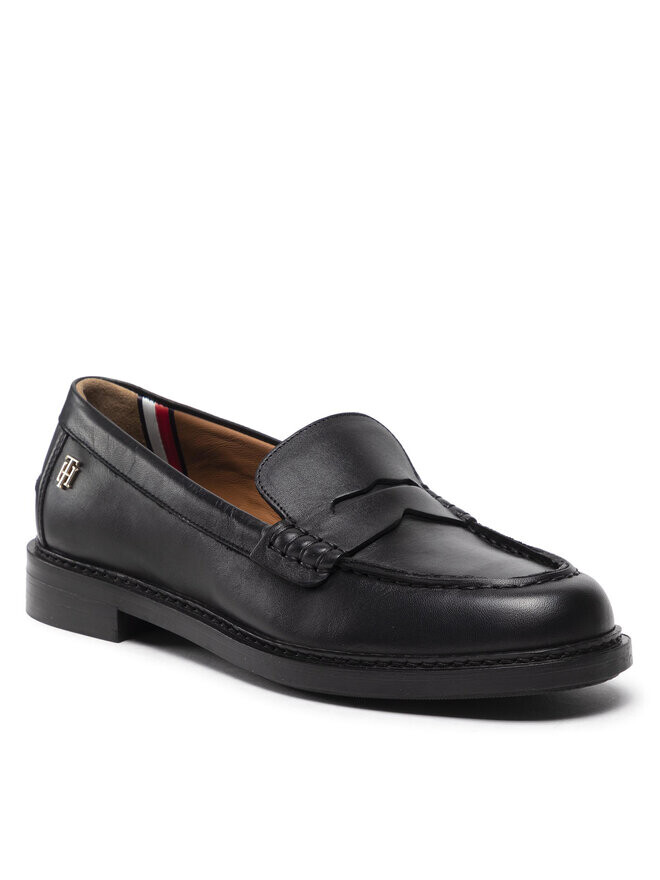 

Тапочки Tommy Hilfiger Th Preppy Flat Loafer FW0FW06676, черный