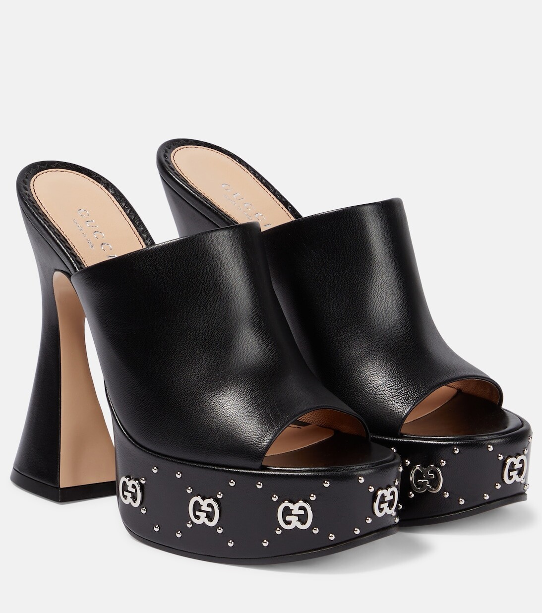 

Мюли на платформе с логотипом GG Gucci, черный