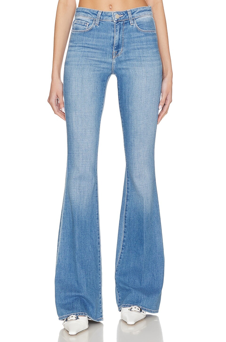 

Джинсы L'AGENCE Bell High Rise Flare, цвет Bal Harbour