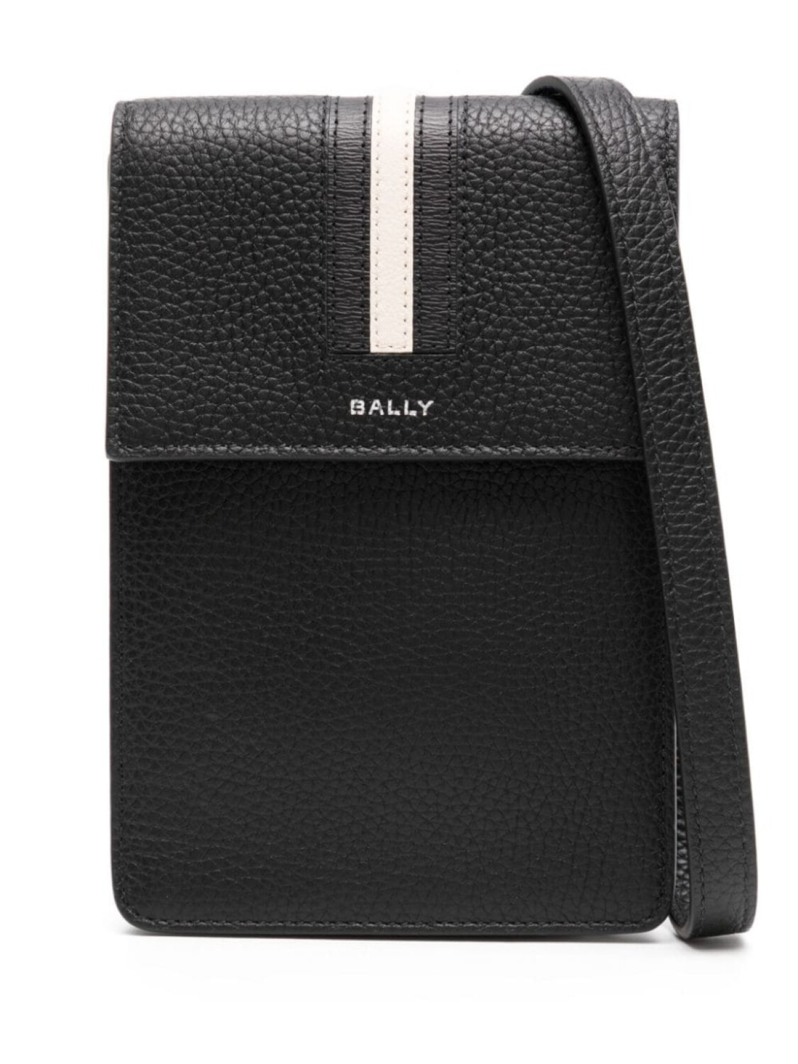 

Сумка через плечо с аппликацией в виде полоски и логотипа Bally, черный