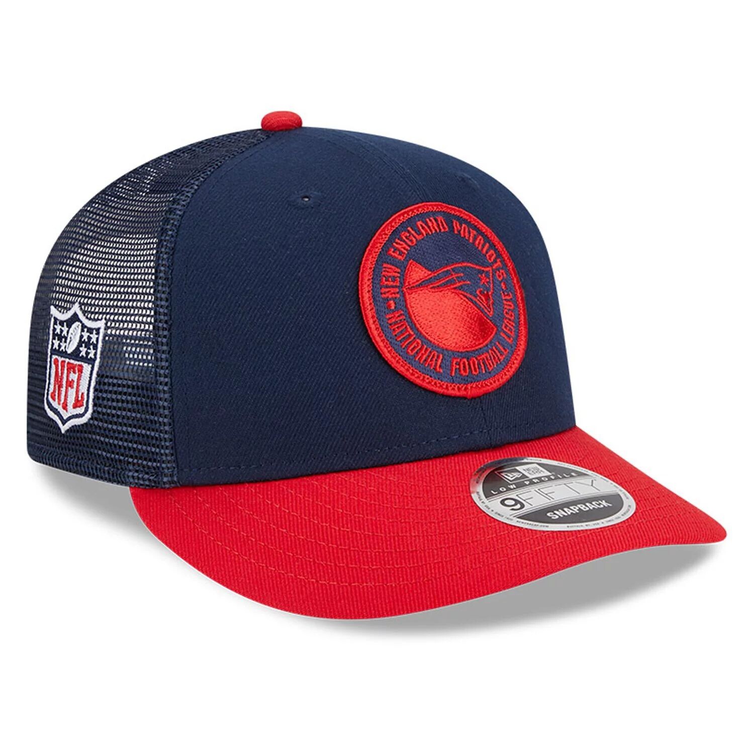 

Мужская кепка New Era Navy/Red New England Patriots 2023 Sideline Low Profile 9FIFTY Snapback Hat